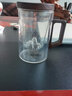 天喜（TIANXI）茶水分离杯玻璃高颜值办公室泡茶杯子耐高温过滤喝水茶道杯 【透明色】胡桃木把-500ml 实拍图