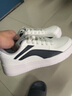李宁板鞋男鞋2025秋季新款白色鞋子潮流低帮耐磨运动小白鞋正品休闲鞋 创意LOGO黑白 41 (255mm) 实拍图