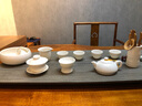 唐丰白瓷茶具套装家用功夫茶具简约德化羊脂玉泡茶壶茶杯盖碗整套 香雪盖碗9头 实拍图