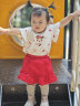 迪士尼（Disney）女童套装儿童套装两件套夏季新款童装宝宝衣服米妮黛丝时尚洋气 白底可爱樱桃-女 90cm 实拍图