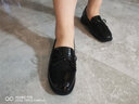 达芙妮小皮鞋女2025春季新款英伦风乐福鞋女一脚蹬jk单鞋女百搭女鞋 亮面黑【主图款】 38 实拍图