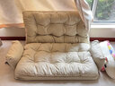 岸茂懒人沙发可睡觉卧室双人沙发小户型单人沙发椅休闲折叠床午休椅 米白色带扶手【科技布+大双人】 整装 实拍图