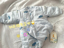 童泰0-6个月婴儿连体衣秋冬纯棉宝宝衣服新生儿蝴蝶哈衣2件装蓝色52cm 实拍图