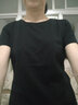 艾路丝婷短袖T恤女夏装新款上衣韩版修身纯色体恤TX3561 圆领黑色 L 实拍图