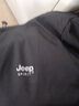 JEEP SPIRIT吉普夹克男秋冬季男士休闲可脱连帽外套中青年男装上衣修身茄克衫 黑色薄款2186 5XL (185-200斤) 实拍图