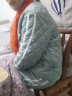 多拉美 DOLAMI 女士冬季珊瑚绒夹棉睡衣女保暖三层加厚加绒法兰绒拉链家居服套装 YL062023 灰绿 L 实拍图