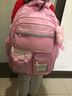 女生书包小学生女孩一年级1-3女童4-6护脊男孩轻便幼儿园减负儿童 粉色小号（无补习袋笔盒） 实拍图