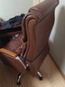凯联（KAILIAN）真皮老板椅可躺牛皮大班椅子商务电脑椅书房家用舒适久坐办公座椅 【店长推荐】黄棕色+搁脚 头层牛皮 实拍图