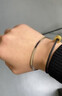 BJYL手镯男潮流个性韩版男士手环可调节定制刻字学生情侣手环百搭 黑色 实拍图