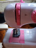 家毅 605新款缝纫机家用电动小型多功能迷你台式锁边机全自动缝纫机 粉红色+原装扩展台 实拍图