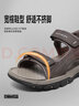 斯凯奇（Skechers）男鞋魔术贴凉鞋运动休闲户外鞋简约露趾沙滩鞋子防滑拖鞋 巧克力色/CHOC 39.5 实拍图