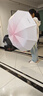 雨闪闪 全自动雨伞 太阳伞黑胶防晒防紫外线 大号男女士晴雨两用遮阳伞 白桃粉渐变色款 实拍图
