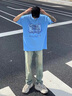 POUM牛仔裤男春夏美式高街水洗黄泥染微喇裤子男复古做旧直筒显高长裤 SXNZ-8807黄泥【常规】 XL 实拍图