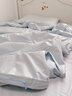 安敏诺（Anmino） 防螨四件套纯棉80支母婴A类床单床笠款防螨虫尘螨床品四季用品 静谧蓝 儿童全包 床笠款 被套120*150cm 实拍图