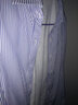 紫魅俏加绒衬衫女长袖条纹职业正装衬衣修身显瘦棉质加厚保暖打底工作服 蓝色条纹(加绒) L (建议105-115斤) 实拍图