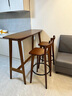 竹艺匠家用桌简约靠墙实木长条高脚桌酒吧桌咖啡厅高脚桌椅 茶色吧台桌 实拍图