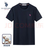 U.S. POLO ASSN.T恤男短袖男士纯棉t恤夏季白色小T恤休闲男打底衫父亲节 藏青 2XL 实拍图
