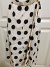 欧莎（OSA）高腰波点大摆裙中长款显瘦薄款a字半身裙女夏季2025年新款 杏底黑点 S 实拍图