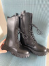 芃芃兔女童靴子秋冬新款加绒加厚保暖儿童马丁靴中大童公主单靴 黑色-加绒 36码内长22.2CM 实拍图