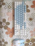 达尔优 机械师合金87键白绿蓝机械键盘 电竞游戏键盘 有线键盘CF吃鸡LOL男女生可爱笔记本电脑通用 87键-蓝白茶轴 实拍图