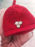 七襄冬季毛线帽子女纯色可爱韩版百搭月子帽保暖骑车大毛球针织 红色 晒单实拍图