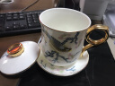 金岚玉唐山骨瓷指环金把手茶漏杯烫金杯茶杯带盖带茶隔包金工艺马克杯 金雀之喜-茶漏杯1个 实拍图