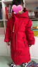 雪中飞（SNOWFLYING）【蓄热】童装儿童羽绒服男童中大童女童长款过膝极寒加厚保暖外套 红色 130 实拍图