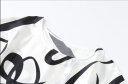 ZXEGI衣服女装重磅真丝连衣裙中长款时尚贵气印花宽松气质显瘦桑蚕丝裙 白色 XXL（136-148斤以内） 实拍图