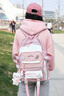 靓宝宝2026新款女生卡通书包女孩初中生5小学生6大容量四至六年级高颜值 小号粉色+徽章 实拍图