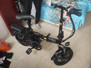 凤凰（Phoenix）电动自行车折叠电动车锂电池小型代驾车男女式成人电助力车 小飞侠 黑色/铝合金/48V可提电池 6AH电动续航18km 实拍图