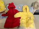 笛莎童装女童立体郁金香连帽羽绒服2025冬季新款女宝宝可爱精致羽绒服 鸢尾黄 120 实拍图
