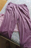 红豆（Hodo）睡衣女夏纯棉短袖中裤套装圆领舒适外穿情侣家居服 香芋紫160 实拍图