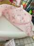 南极人宝宝吃饭罩衣儿童婴儿围兜饭兜男女孩画画衣围裙小孩防水反穿衣 粉色小熊 90（建议0-2岁） 实拍图