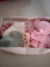 幸孕日婴儿袜子春秋季精梳棉0-3月1岁初新生儿宝宝夏天儿童袜可爱礼盒装 A105粉白色+粉色+绿色/3双装 0-6个月（8-10cm） 实拍图