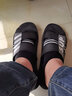 卡帝乐鳄鱼拖鞋男士休闲拖鞋浴室家居一字拖百搭凉拖鞋子 男 1492 黑灰 41 实拍图