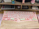 Alice80人体工学有线热插拔RGB机械键盘 粉咖色有线翡黄轴 实拍图