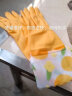 东亚手套轻便加绒保暖加厚耐磨家务清洁厨房洗碗洗衣服防水耐用型 3双-开口袖保暖-橙色 L码 实拍图