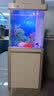 森森（SUNSUN）鱼缸水族箱含鱼缸客厅大型玻璃缸办公室龙鱼生态缸自循环水族箱 时尚款底滤0.6m长 36宽 靠墙(黑白灰) 实拍图
