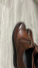 百丽通勤商务皮鞋男士正装鞋夏季牛皮内增高布洛克婚鞋大码鞋89183AM9 棕色-经典款 46 晒单实拍图