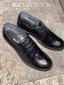 VQGT 春季头层牛皮商务正装大头皮鞋圆头英伦手工男鞋厚底耐磨增高 黑鳄鱼纹手工鞋跟  偏大一码 40 实拍图