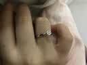 莱绅通灵钻戒女钻石戒指结婚18K金翠贝卡礼物结婚礼物送女友 18K金白 15号 实拍图
