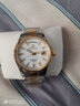 劳莱斯顿瑞士注册国检双认证劳莱斯顿手表男士夜光日历镂空机械土豪金表 男款间金白面 实拍图
