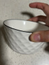 洁雅杰 陶瓷碗中式釉下彩米饭碗汤碗4.5英寸创意面碗 小碗 微波炉可用 4只装 钻石黑线 晒单实拍图