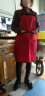 爱家森悦女围裙印字定制logo纯棉韩版时尚可爱厨房做饭餐厅放油防水工作服 包边防水红色 实拍图