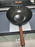 中福铁锅龟纹生铁铸铁锅炒锅家用炒菜锅无涂层已开锅老式古法陆川铁锅 平底+有副耳 34cm 不带盖 实拍图