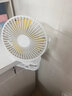 倍为12吋USB小风扇/120°摇头电风扇/小电扇/小台扇 办公室宿舍床头车载学生台式迷你静音充电大风力 森林绿-充电款-12寸双轮10000Ah带摇头 实拍图