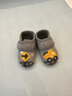 小茸低帮魔术贴小卡车 0-3岁婴幼儿学步前鞋 软底防滑卡通地板鞋羊毛 浅灰色 15.5 适合脚长14-14.5cm 实拍图