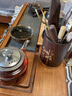 久堂黑檀茶道六君子黄铜功夫茶具配件茶筒泡茶工具6君子套装茶夹子刀 铜木茶道六君子（竹报平安）黑檀木配件 实拍图