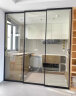 厨房推拉门极窄边框钛镁合金OPK完美系统铝合金阳台移门玻璃门定制客厅门 两轨两扇/㎡（3平米起算） 晒单实拍图