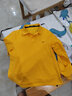 七匹狼长袖t恤男固色简约秋季翻领纯棉polo保罗衫男装商务纯色打底衫 桔黄-3.0升级纯棉固色 XL 175/92A(XL) 实拍图